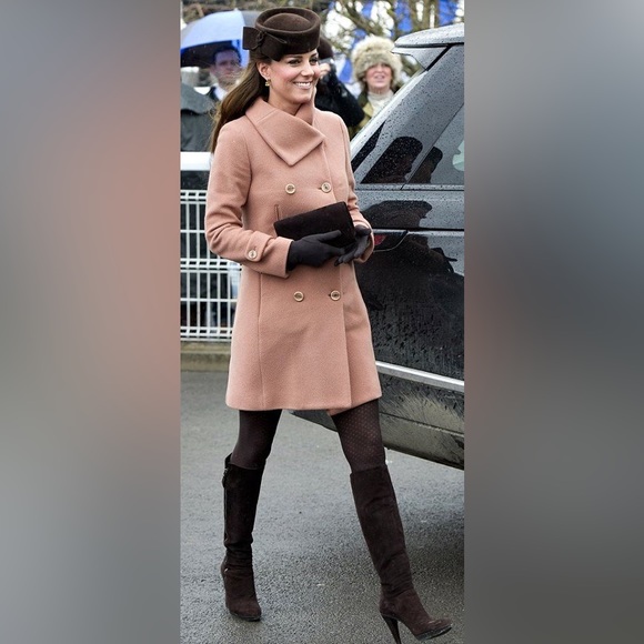 ASO Kate Middleton. Joseph London wool/cashmere coat in brown Size 4 - Picture 2 of 13